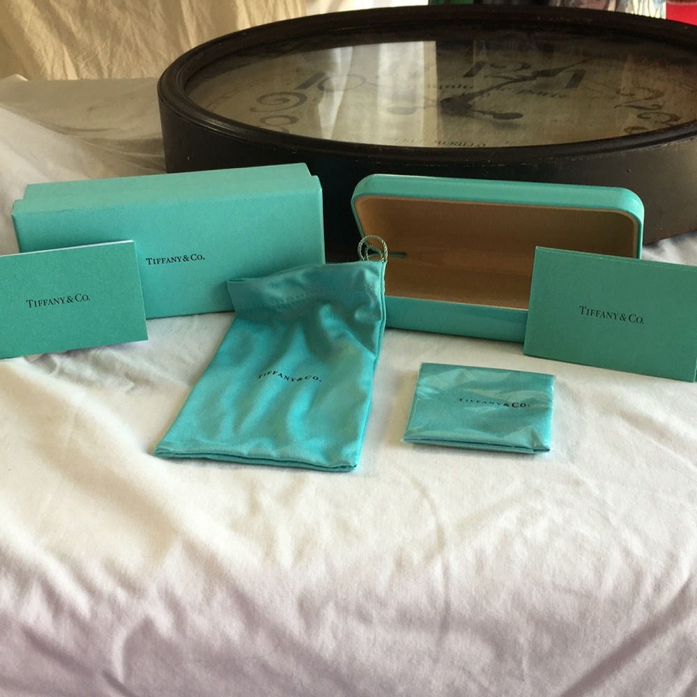 Authentic Tiffany Eyeglass Case with Accessories